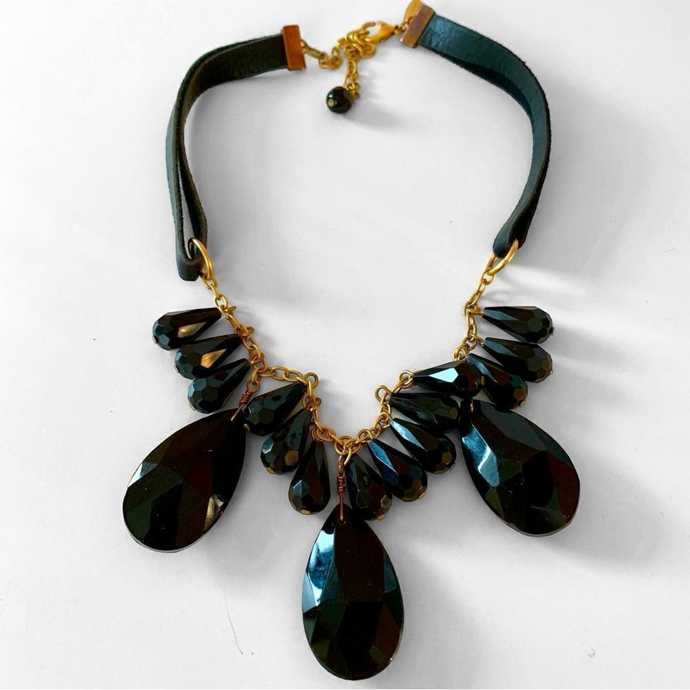 Lenora Dame Black Beaded Necklace